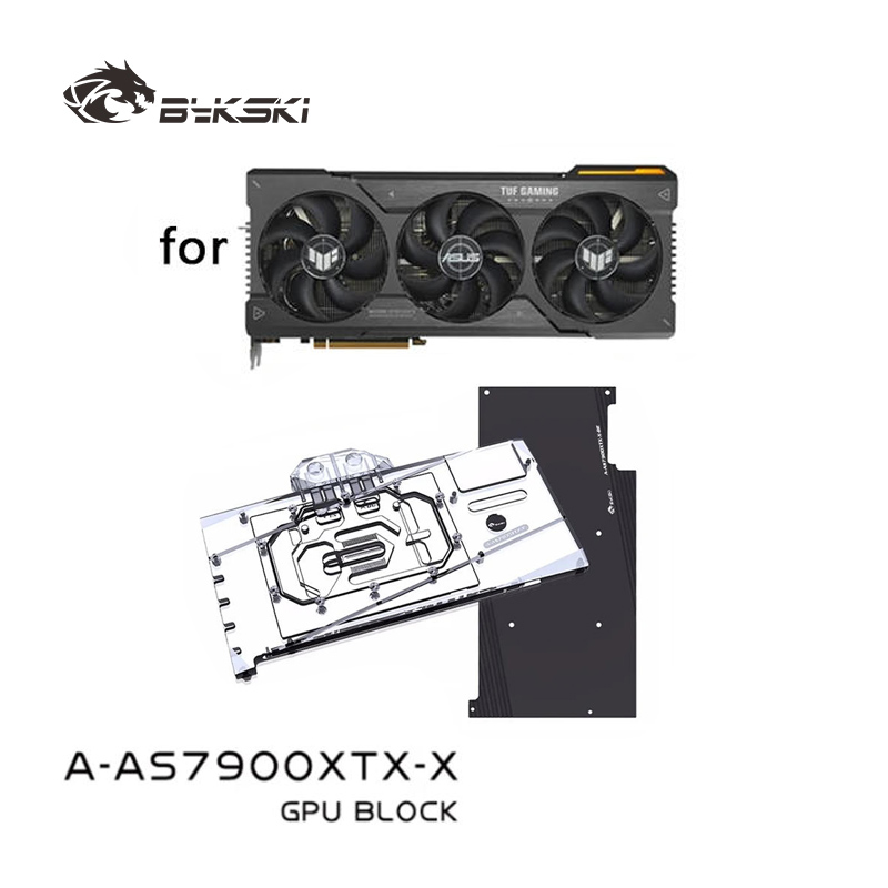 Rx 7900 Xt 20Gb - บล็อกน้ำ Bykski สำหรับการ์ดจอ ASUS TUF Radeon