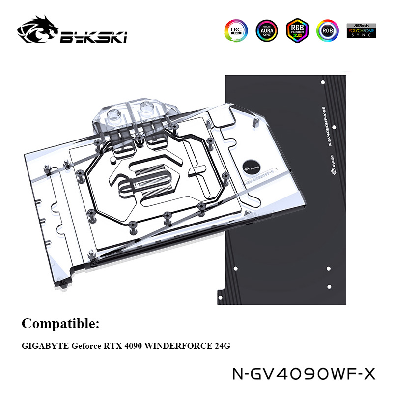 บล็อกน้ำ GPU Bykski สำหรับ GIG - Rtx 4090 Water Block Full Cover บทวิจารณ์และราคา