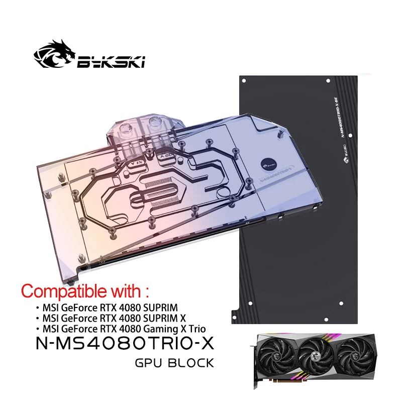บล็อก GPU Bykski สำหรับการ์ดจอ - Rtx 4080 Water Cooling Block บทวิจารณ์และราคา