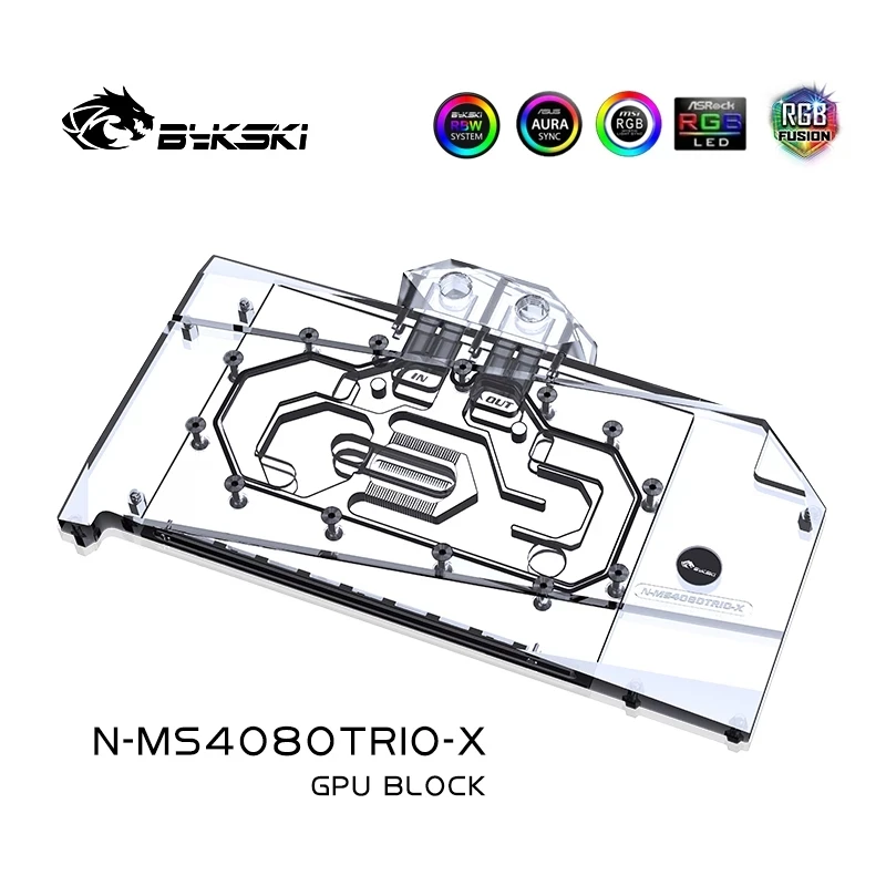 บล็อก GPU Bykski สำหรับการ์ดจอ - Rtx 4080 Water Cooling Block บทวิจารณ์และราคา
